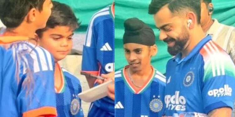 Young Kohli’ Goes Viral: Fan’s Striking Resemblance Steals the Spotlight in Vadodara