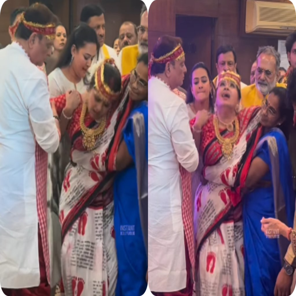 Sudha Chandran’s Viral Jagran Clip Sparks Debate Online Sudha chandran mata ki chowki viral video shows naagin fame actress lost in devotion during kali mata bhajan