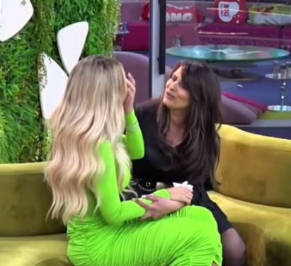 Brikena Selmani with her mother