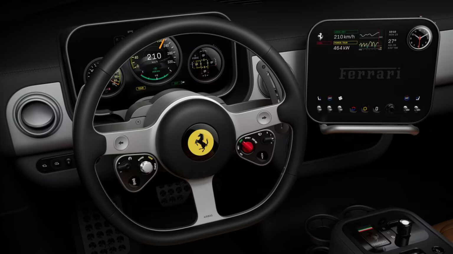 The New Ferrari Luce Features An Apple CarPlay Ultra-Like Design