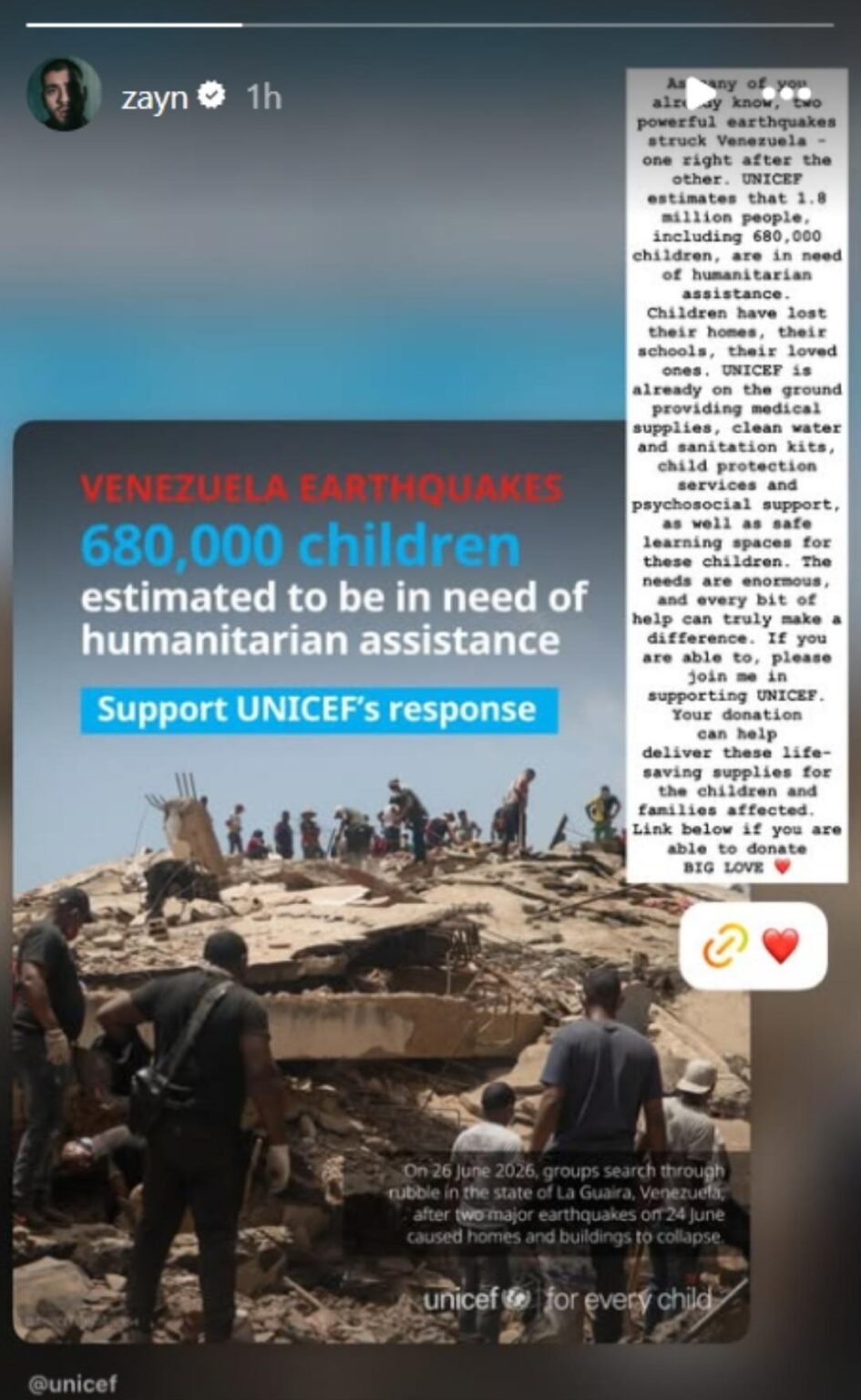 Zayn Malik urges fans to support Venezuela earthquake relief - Asiapedia